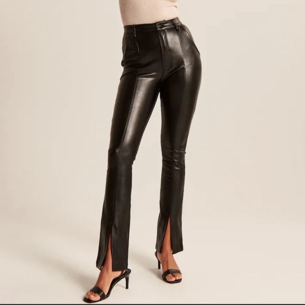 Vegan Leather Pants Abercrombie & Fitch